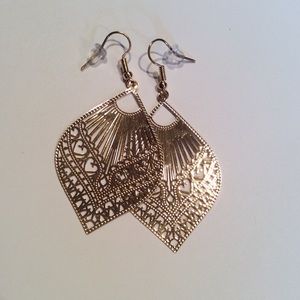 Gold Color Laser Cut Earrings
